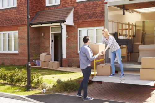 House movers handling a residential move in Vauxhall