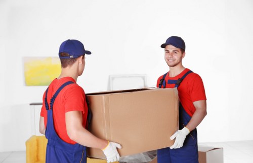 Van loading service with packed household items
