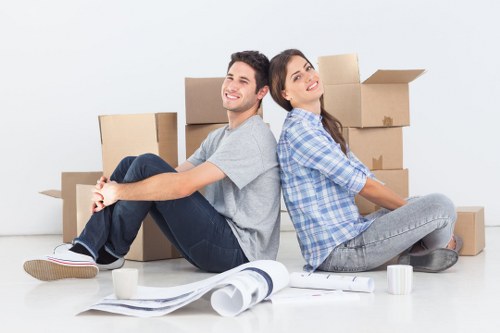 Professional movers handling furniture for a Vauxhall home relocation