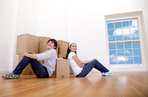 Loading furniture and boxes for a Vauxhall relocation