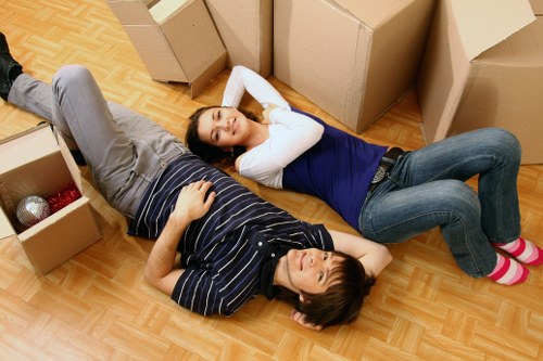 Office relocation equipment prepared for removals in Vauxhall